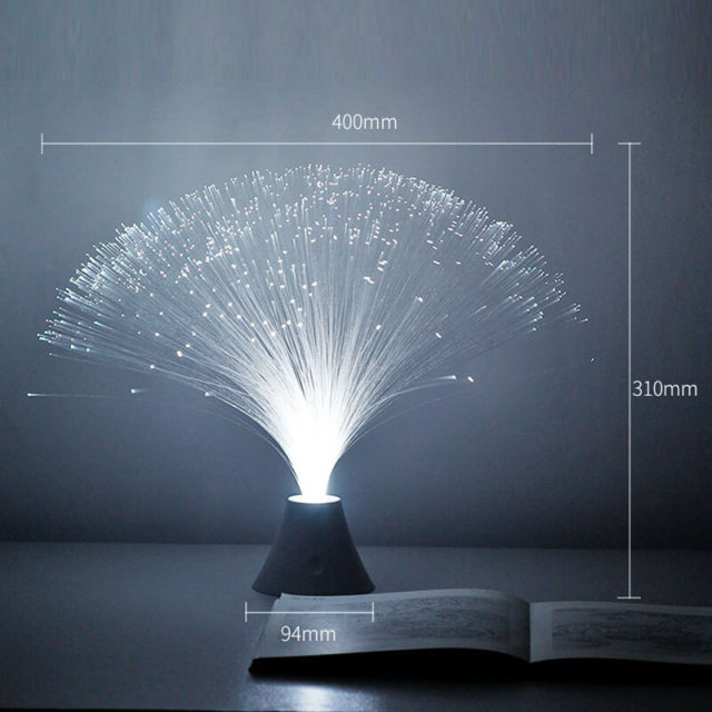 Fiber Optic Lamp 9 Colors Automatically Change Color  USB Charging Fibre Optic Fountain Party Light Nightlight Table Lamp