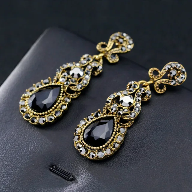 Classic Drop Dangle Earrings for Womens Retro Cubic Zirconia Party Prom Diamond Jewelry