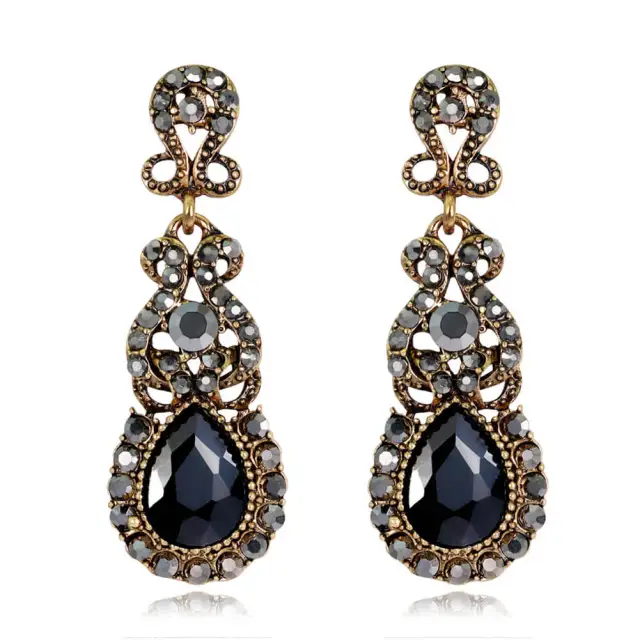 Classic Drop Dangle Earrings for Womens Retro Cubic Zirconia Party Prom Diamond Jewelry