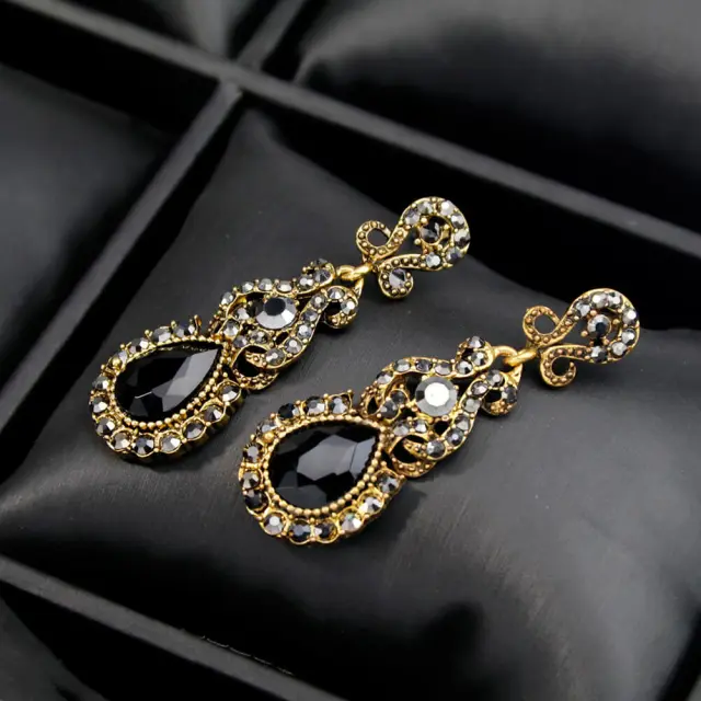 Classic Drop Dangle Earrings for Womens Retro Cubic Zirconia Party Prom Diamond Jewelry