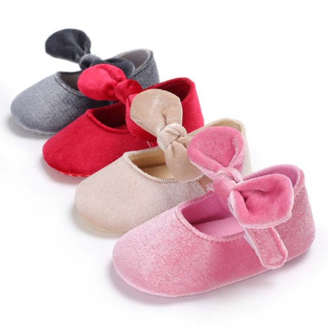 Baby Girl Bowknot Newborn Shoes First Walkers Toddler Prewalker 0-18M