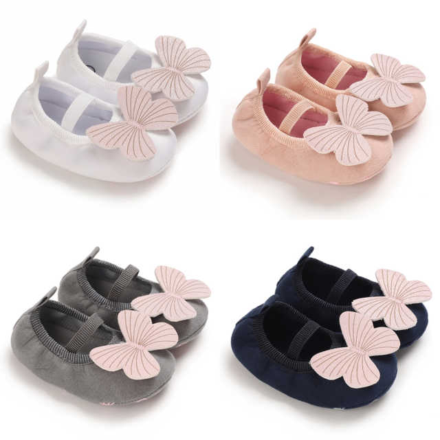 Baby Girls Shoes 0-18M Baby Cotton Butterfly Casual First Walkers Shoes