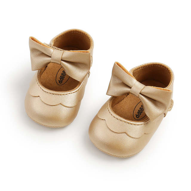 Infant Girls Leather Shoes Baby Boy Rubber Sole Anti-slip Moccasins