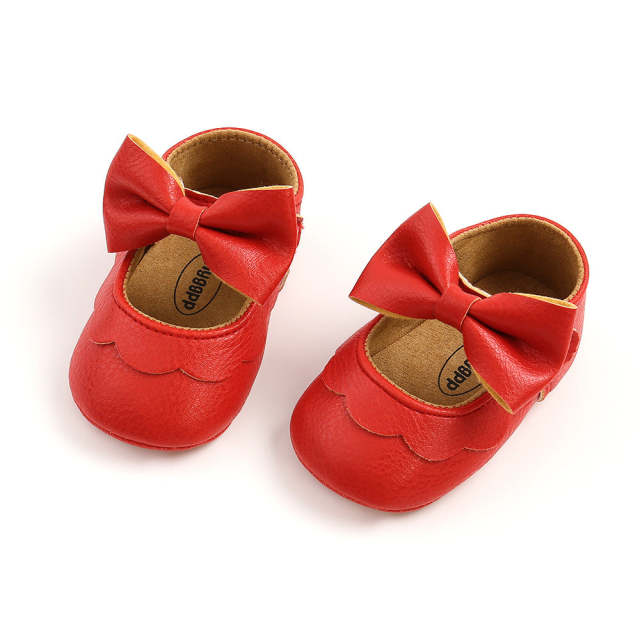 Infant Girls Leather Shoes Baby Boy Rubber Sole Anti-slip Moccasins