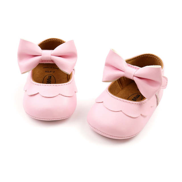 Infant Girls Leather Shoes Baby Boy Rubber Sole Anti-slip Moccasins