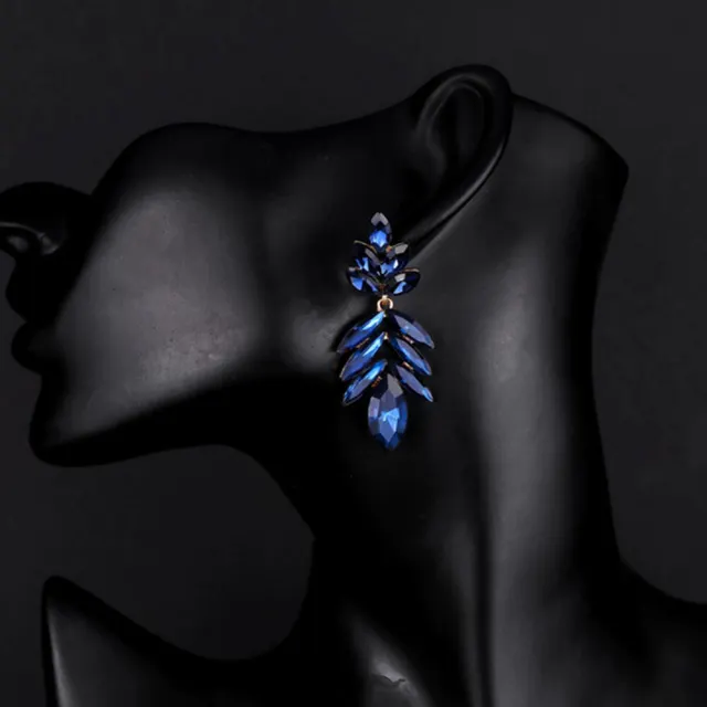 Fashion Bridal Earrings Leaf Plant Rhinestone Earring Fashion Jewelry For Women