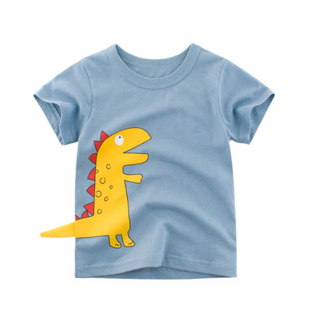 Baby Boys Summer T-Shirts Kids Toddler Cartoon Dinosaur Print Cotton Tee