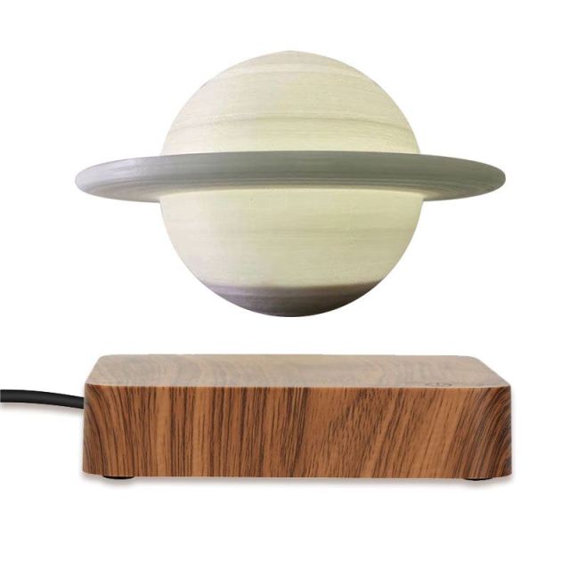 3D Magnetic Levitating Saturn Moon Lamp Night Light 3 Colors Rotating Wireless LED Floating Lamp For Beedroom Novelty Gifts Christmas