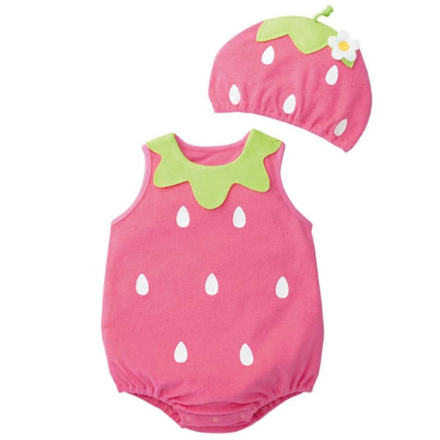 Baby Clothes Baby Boy Girl Rompers Cotton Watermelon Romper + Hat Set