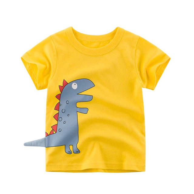 Baby Boys Summer T-Shirts Kids Toddler Cartoon Dinosaur Print Cotton Tee