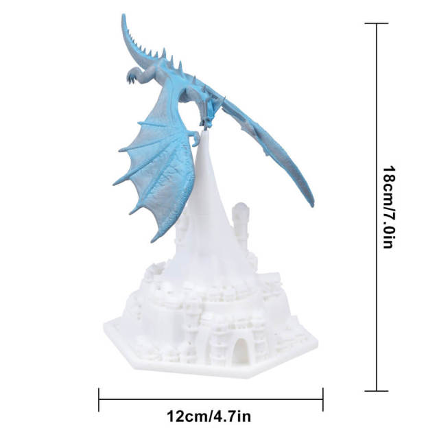 3D Printed Night Light - LED Dynamic Balance Dragon Table Light Gift for Boys Girls Kids Room Breathing Light with USB Rechargeable