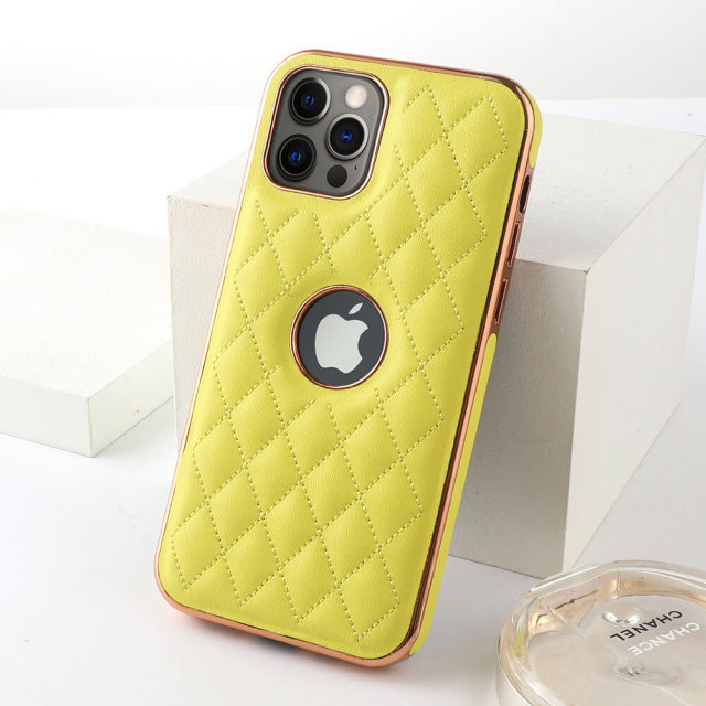 Phone Case For iPhone 12 Diamond quilted pattern Leather Phone Cover For iPhone 11 Apple iPhone 13