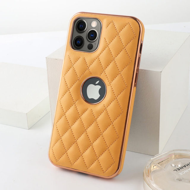 Phone Case For iPhone 12 Diamond quilted pattern Leather Phone Cover For iPhone 11 Apple iPhone 13