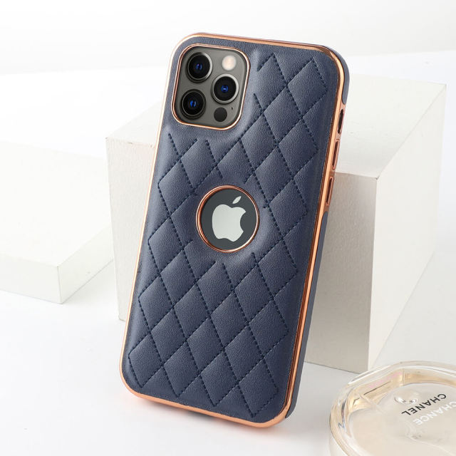 Phone Case For iPhone 12 Diamond quilted pattern Leather Phone Cover For iPhone 11 Apple iPhone 13