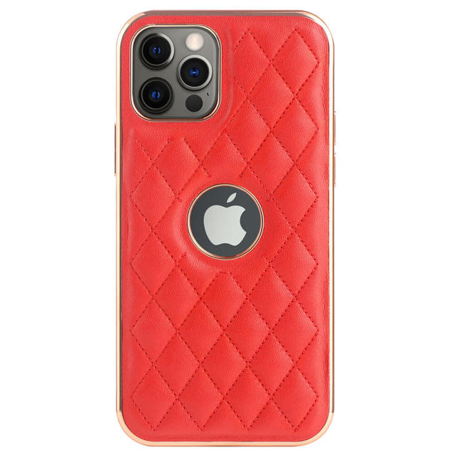 Phone Case For iPhone 12 Diamond quilted pattern Leather Phone Cover For iPhone 11 Apple iPhone 13