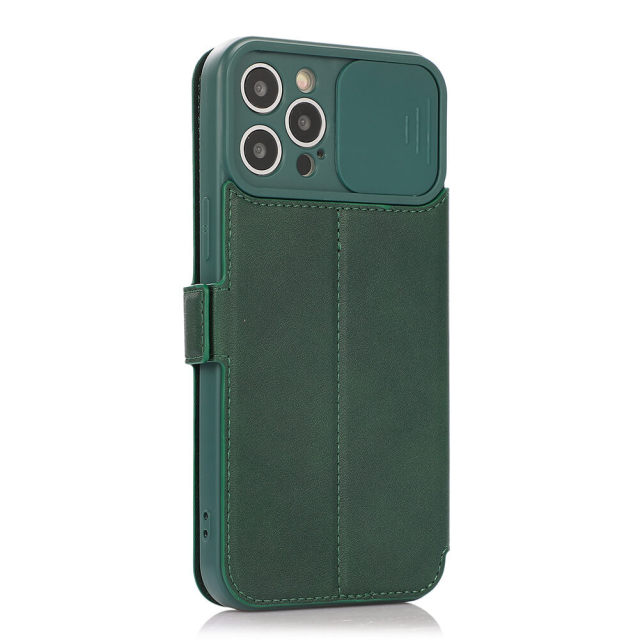 Case for iPhone 13 Case Magnetic PU Leather Stand Flip Cover with TPU Shockproof Interior Case and Card Slot Folio Case Compatible with iPhone 12