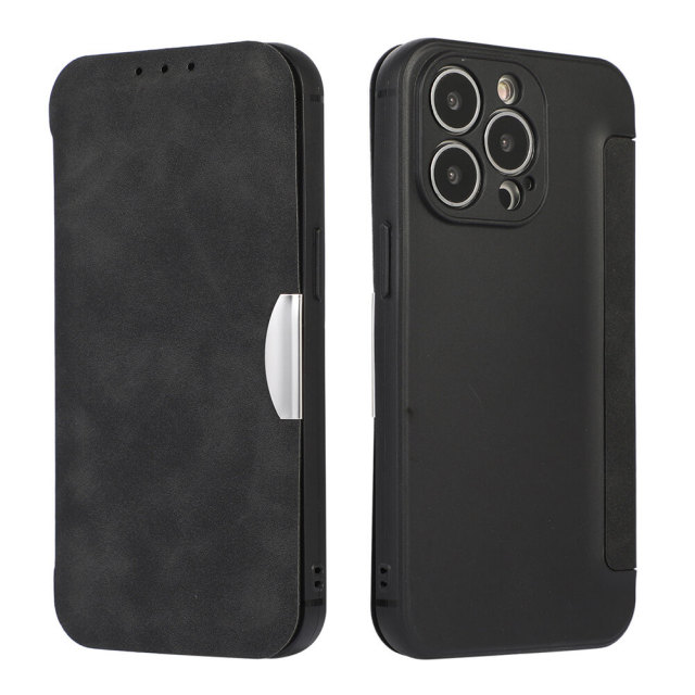 Case for iPhone 12/12 Pro TPU Leather Flip Magnetic Cover with Card Slot Kickstand Shockproof Case Compatible with iPhone 13