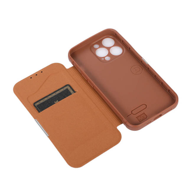 Case for iPhone 12/12 Pro TPU Leather Flip Magnetic Cover with Card Slot Kickstand Shockproof Case Compatible with iPhone 13