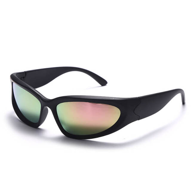 Punk Sunglasses For Women Unique Sports Sunglasses Men UV400 Goggle Shades Mirror Colorful Fashion Eyewear