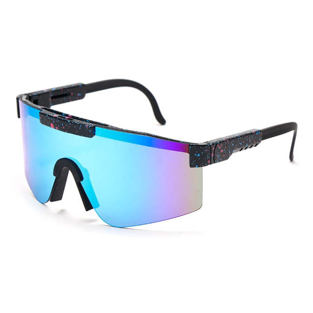 Sunglasses For Men/Women UV400 Flat Top Goggle Mirrored Lens Windproof Sport Non Polarized  Eyewear