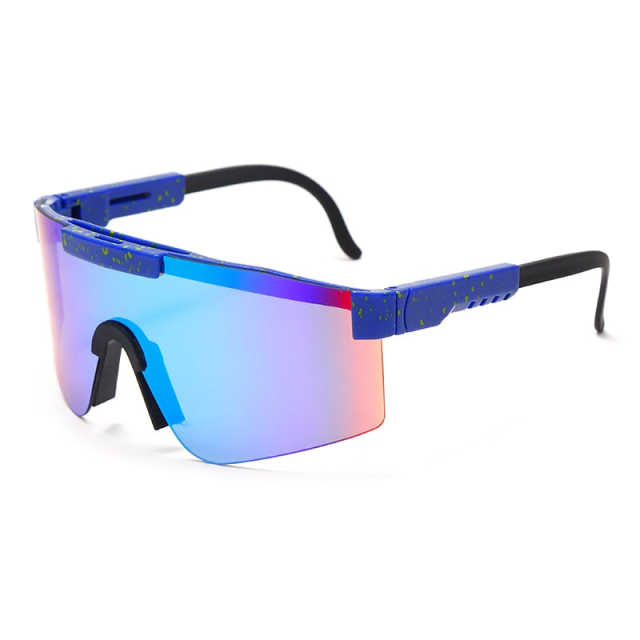 Sunglasses For Men/Women UV400 Flat Top Goggle Mirrored Lens Windproof Sport Non Polarized  Eyewear