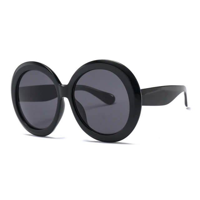 Women Fashion Round Sunglasses Vintage Oversized Framed Mirror Shades Eyewear UV400