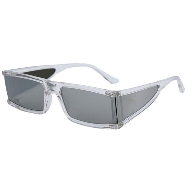 Fashion Rectangle Small Sunglasses Women Mirror Lens Punk Men Eyeglasses UV400