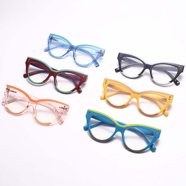 Cat Eye Computer Eyeglasses Women Blue Light Blocking Optical Glasses Frames Vintage Anti Blue Ray Fashion Eyewear