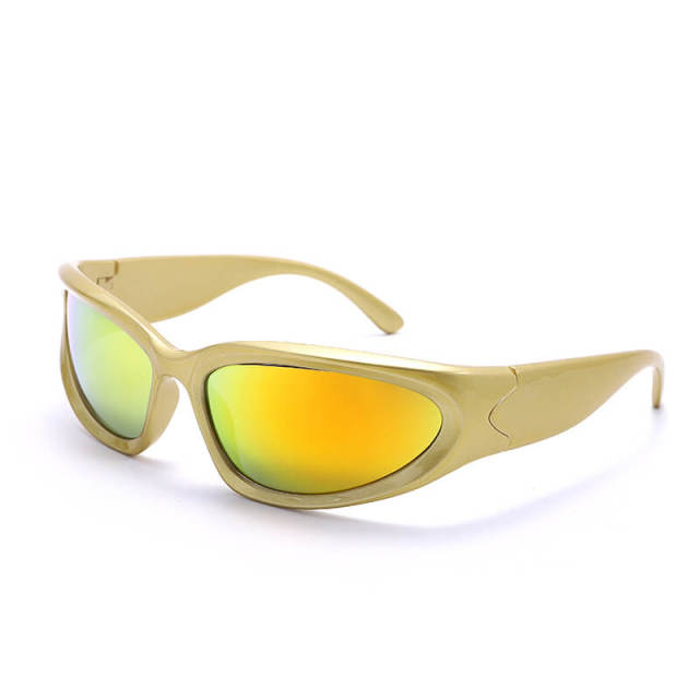 Punk Sunglasses For Women Unique Sports Sunglasses Men UV400 Goggle Shades Mirror Colorful Fashion Eyewear