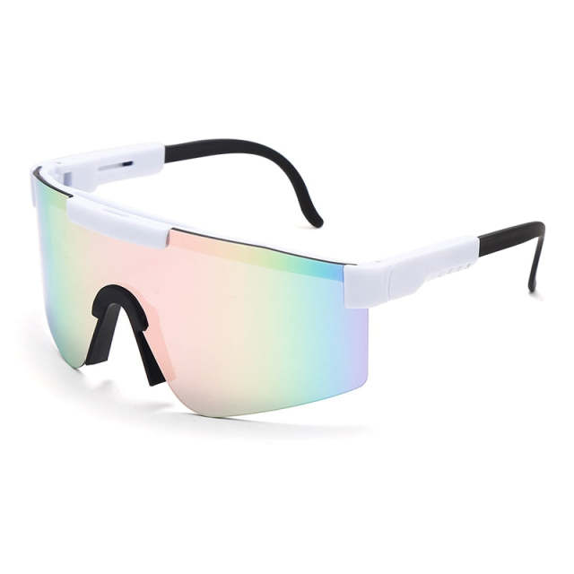 Sunglasses For Men/Women UV400 Flat Top Goggle Mirrored Lens Windproof Sport Non Polarized  Eyewear