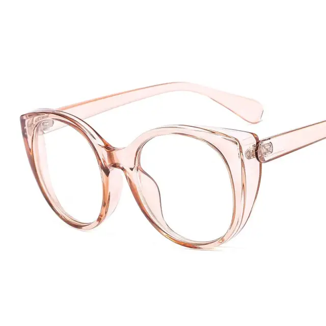 Oversized Cat Eye Optical Glasses Women Men Vintage Clear Glasses Eyeglasses Frame Unisex