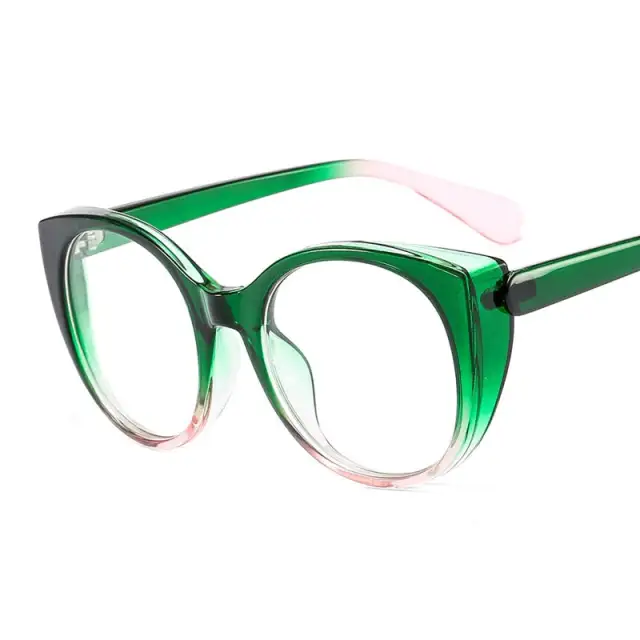 Oversized Cat Eye Optical Glasses Women Men Vintage Clear Glasses Eyeglasses Frame Unisex