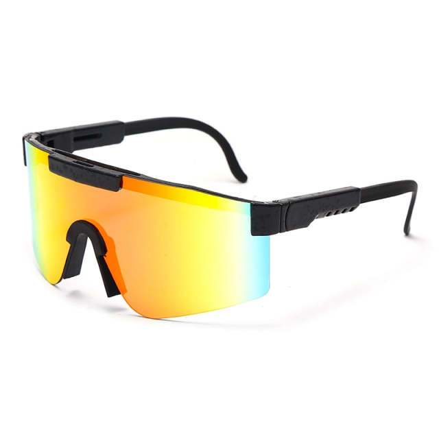 Sunglasses For Men/Women UV400 Flat Top Goggle Mirrored Lens Windproof Sport Non Polarized  Eyewear