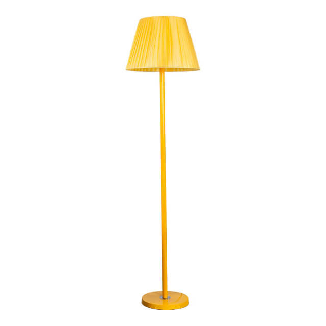 Floor Lamp with Cloth Shade - Modern Simple Bedroom Living Room Standing Light - 61&quot; Height - Foot Switch