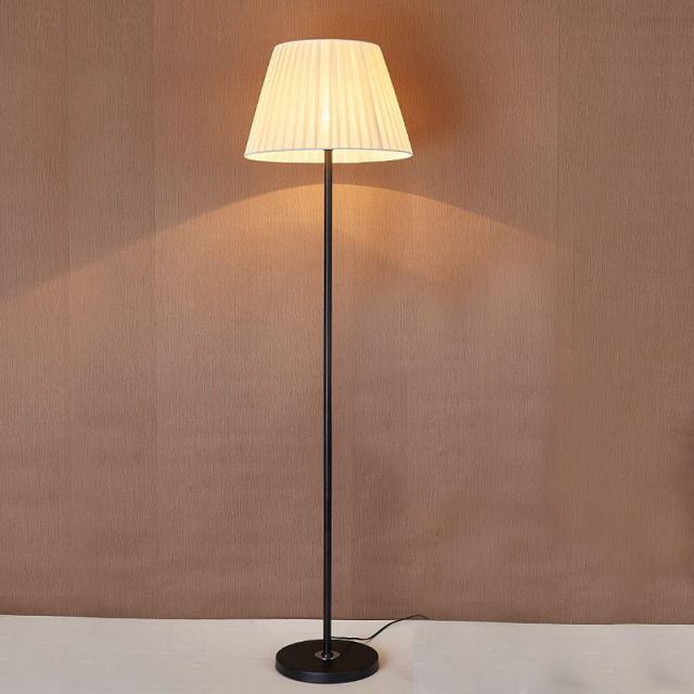 Floor Lamp With Pleated Shade For Bedroom Modern Simple Living Room Bedside Standing Lamp Foot Switch 61 Inch