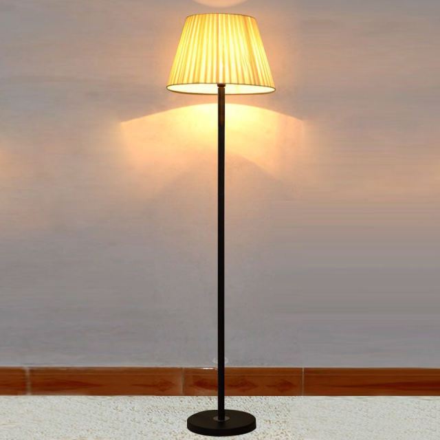 Floor Lamp With Pleated Shade For Bedroom Modern Simple Living Room Bedside Standing Lamp Foot Switch 61 Inch