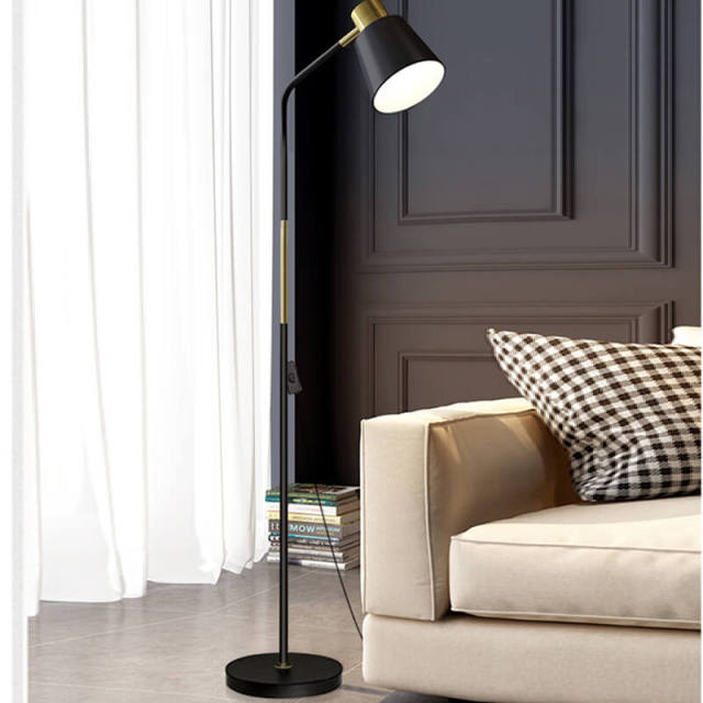 Floor Lamp, Modern Floor Lamps for Living Rooms Bedrooms - Simple Reading Lamp, Adjustable Metal Heads Indoor Standing Lighting