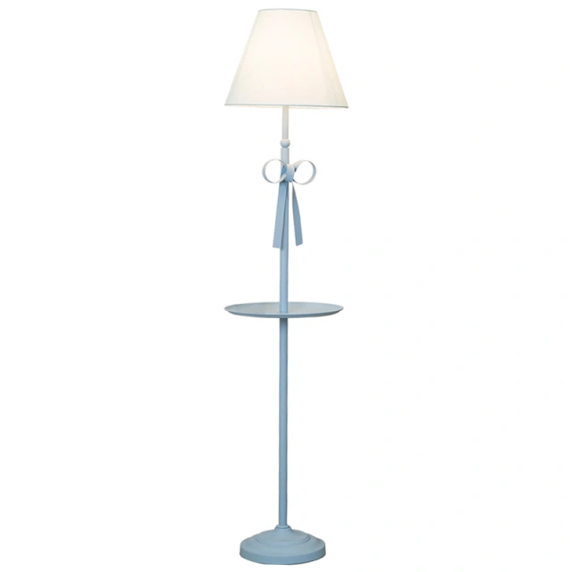 Floor Lamp with End Table,Creative Bowknot Floor Lamps for Princess Room Bedroom Bedside Standing Light