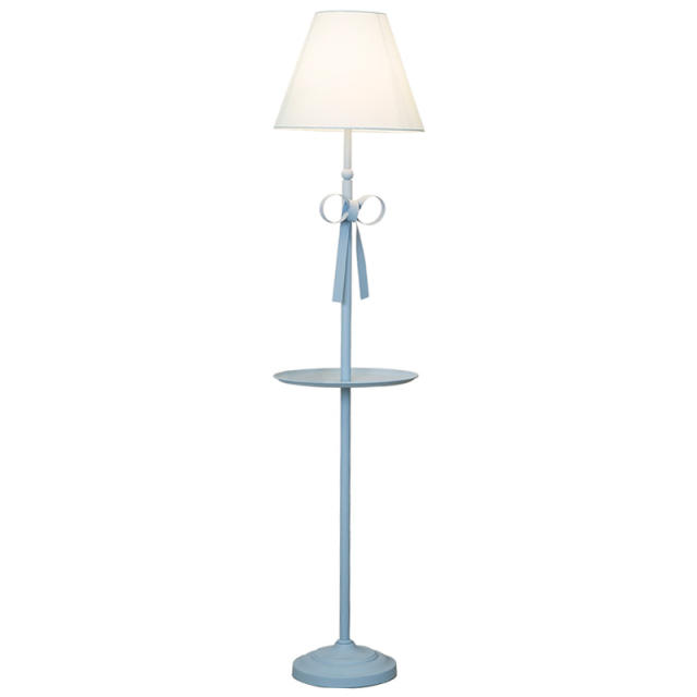 Floor Lamp with End Table,Creative Bowknot Floor Lamps for Princess Room Bedroom Bedside Standing Light