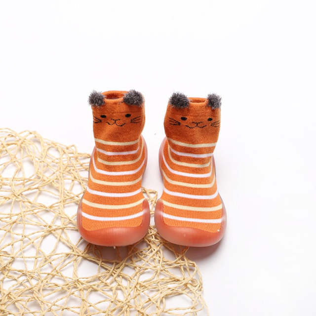 Baby Sock Shoes Spring Autumn Style Baby First Walkers Non-slip Rubber Shoes