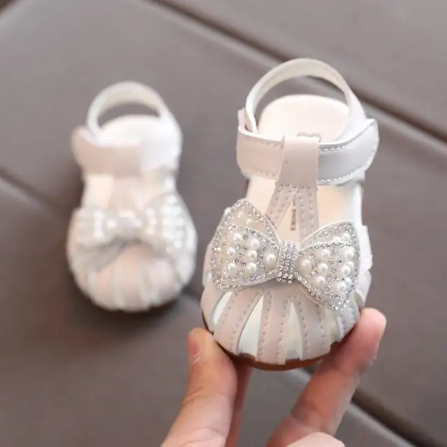 Summer Baby Girls Shoes Children Princess Bow Casual Leather Sandals