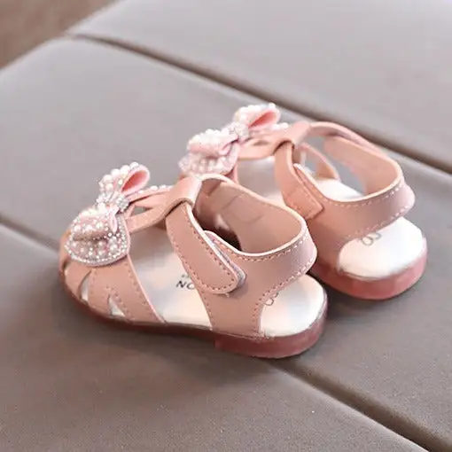 Summer Baby Girls Shoes Children Princess Bow Casual Leather Sandals