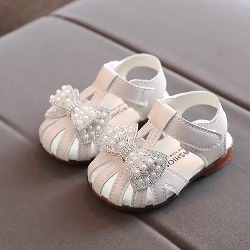 Summer Baby Girls Shoes Children Princess Bow Casual Leather Sandals