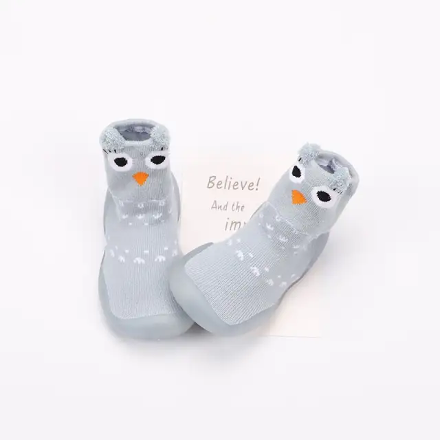 Baby Sock Shoes Spring Autumn Style Baby First Walkers Non-slip Rubber Shoes