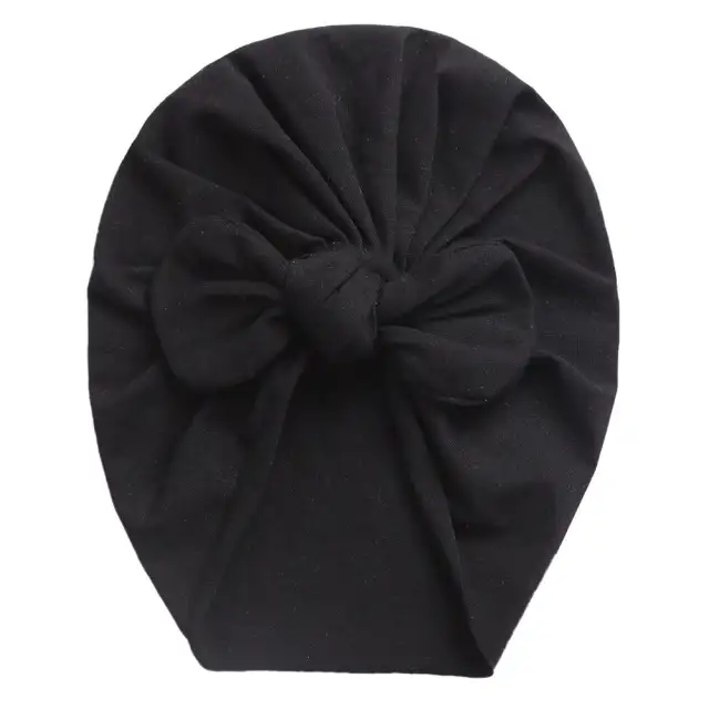 Baby Turban Hats Infant Bows Headband Hats Soft Cotton Turban 0-24M