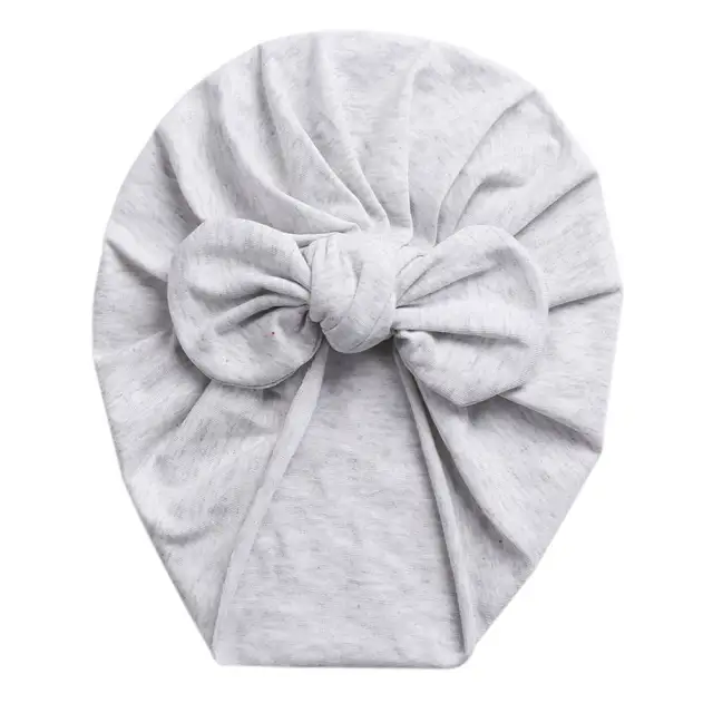 Baby Turban Hats Infant Bows Headband Hats Soft Cotton Turban 0-24M