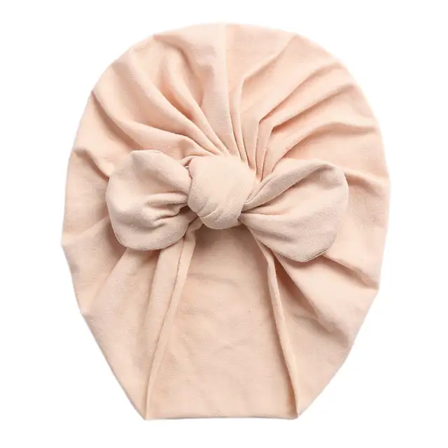 Baby Turban Hats Infant Bows Headband Hats Soft Cotton Turban 0-24M