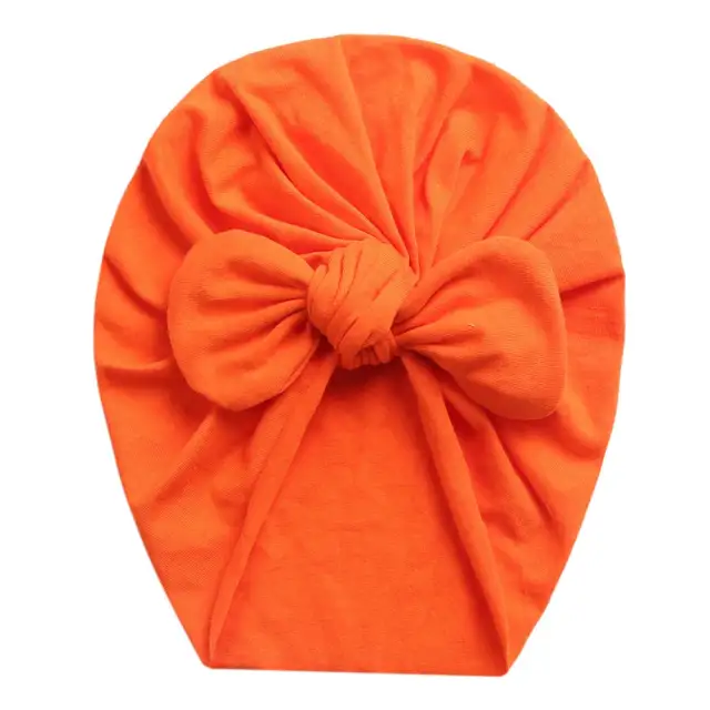 Baby Turban Hats Infant Bows Headband Hats Soft Cotton Turban 0-24M