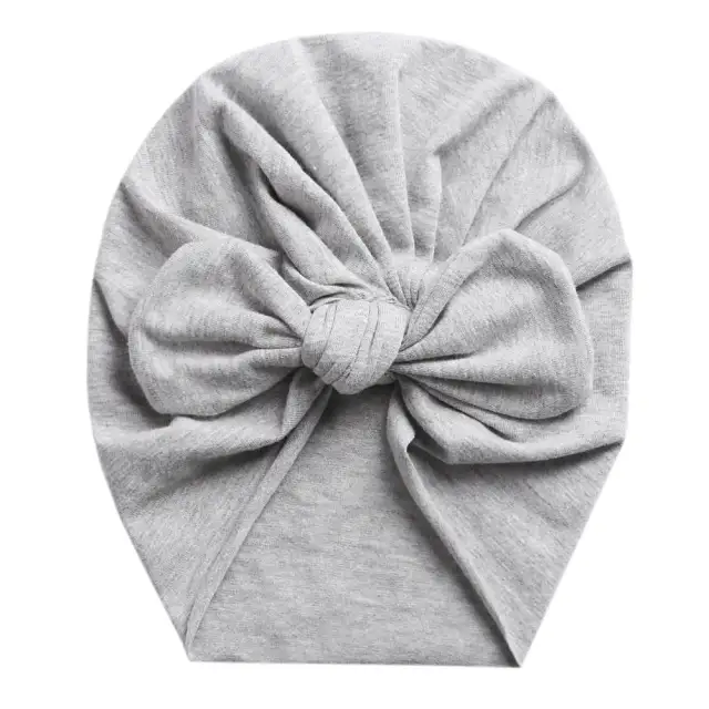 Baby Turban Hats Infant Bows Headband Hats Soft Cotton Turban 0-24M