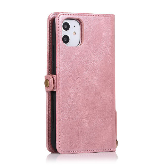 Folio Phone Case Wallet Compatible with iPhone 14 Deluxe 2 in 1 Folding iPhone Wallet Case Magnetic Detachable